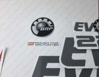 Evinrude 225HP E-tec HO 2011-2014 White Cowl Outboard Decal Kit Evinrude 225HP E-tec HO 2011-2014 White Cowl Outboard Decal Kit